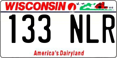 WI license plate 133NLR