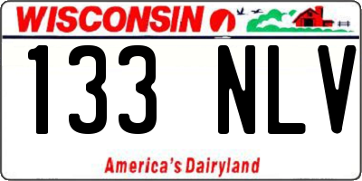 WI license plate 133NLV