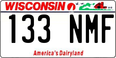 WI license plate 133NMF