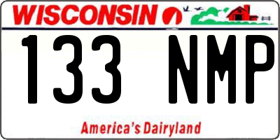 WI license plate 133NMP