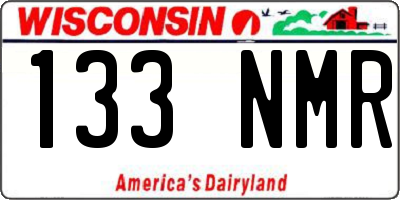 WI license plate 133NMR