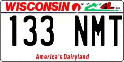 WI license plate 133NMT
