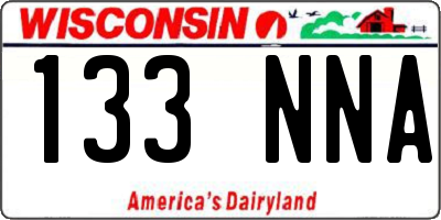 WI license plate 133NNA