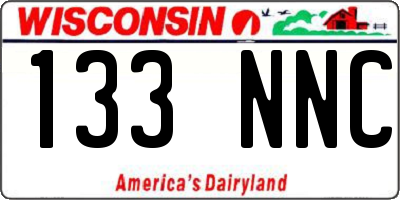 WI license plate 133NNC