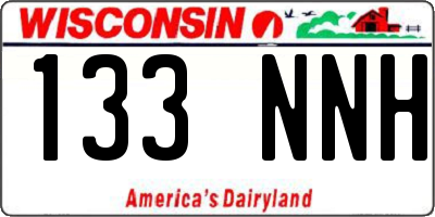 WI license plate 133NNH