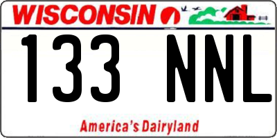 WI license plate 133NNL