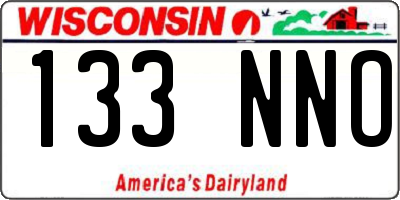 WI license plate 133NNO