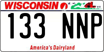 WI license plate 133NNP