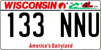 WI license plate 133NNU