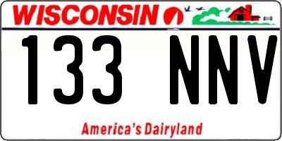 WI license plate 133NNV