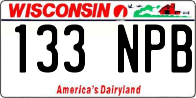 WI license plate 133NPB
