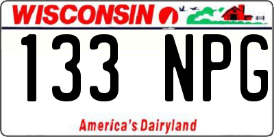 WI license plate 133NPG