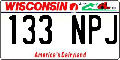 WI license plate 133NPJ