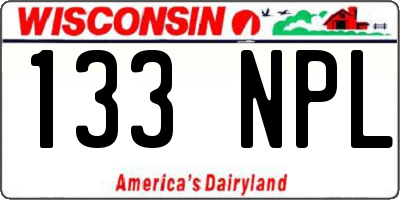 WI license plate 133NPL