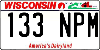 WI license plate 133NPM