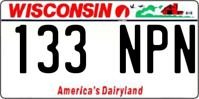 WI license plate 133NPN