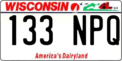 WI license plate 133NPQ