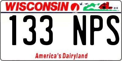 WI license plate 133NPS