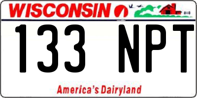 WI license plate 133NPT