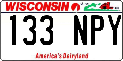 WI license plate 133NPY