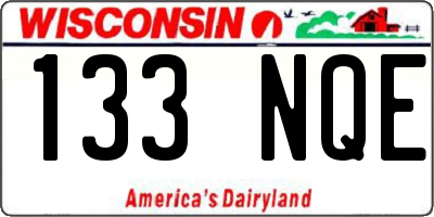 WI license plate 133NQE