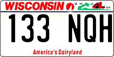 WI license plate 133NQH