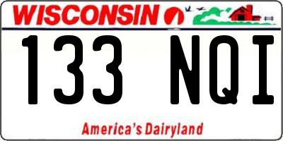 WI license plate 133NQI