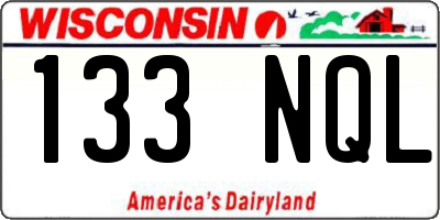 WI license plate 133NQL