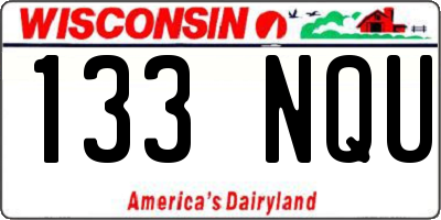 WI license plate 133NQU