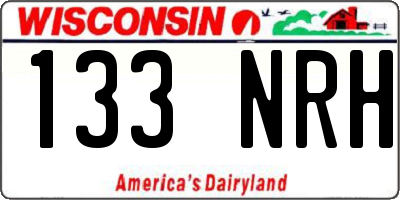 WI license plate 133NRH