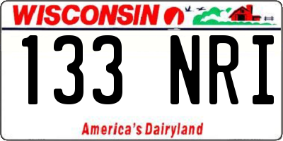 WI license plate 133NRI