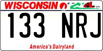 WI license plate 133NRJ