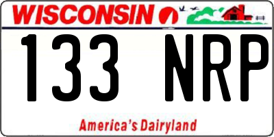 WI license plate 133NRP