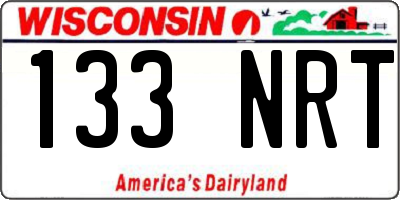 WI license plate 133NRT