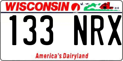 WI license plate 133NRX
