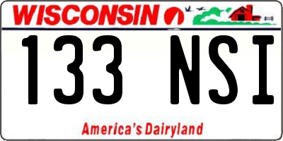 WI license plate 133NSI