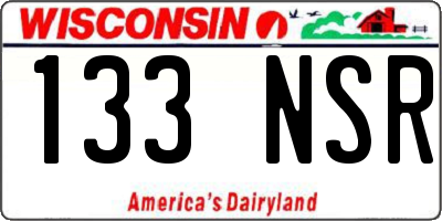 WI license plate 133NSR