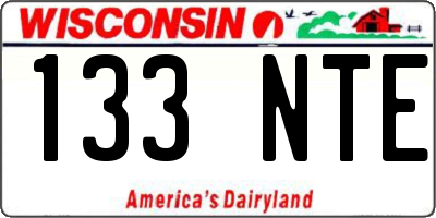 WI license plate 133NTE
