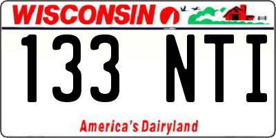 WI license plate 133NTI
