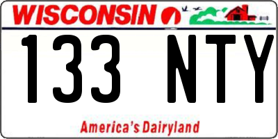 WI license plate 133NTY