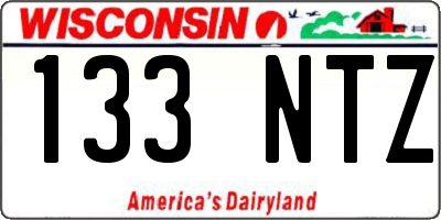 WI license plate 133NTZ