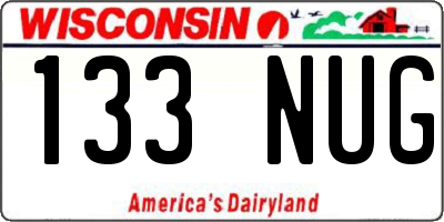 WI license plate 133NUG