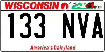 WI license plate 133NVA