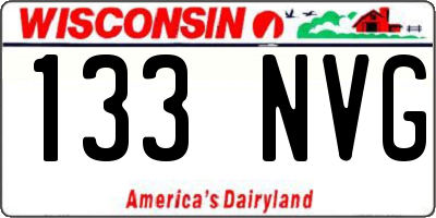 WI license plate 133NVG