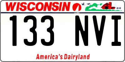 WI license plate 133NVI
