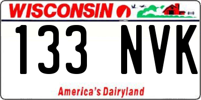 WI license plate 133NVK
