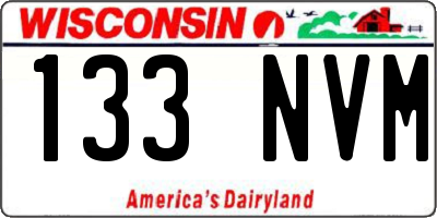WI license plate 133NVM