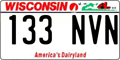WI license plate 133NVN