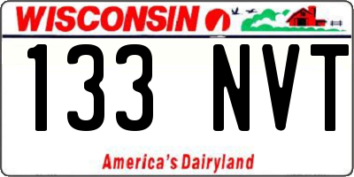 WI license plate 133NVT