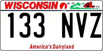 WI license plate 133NVZ